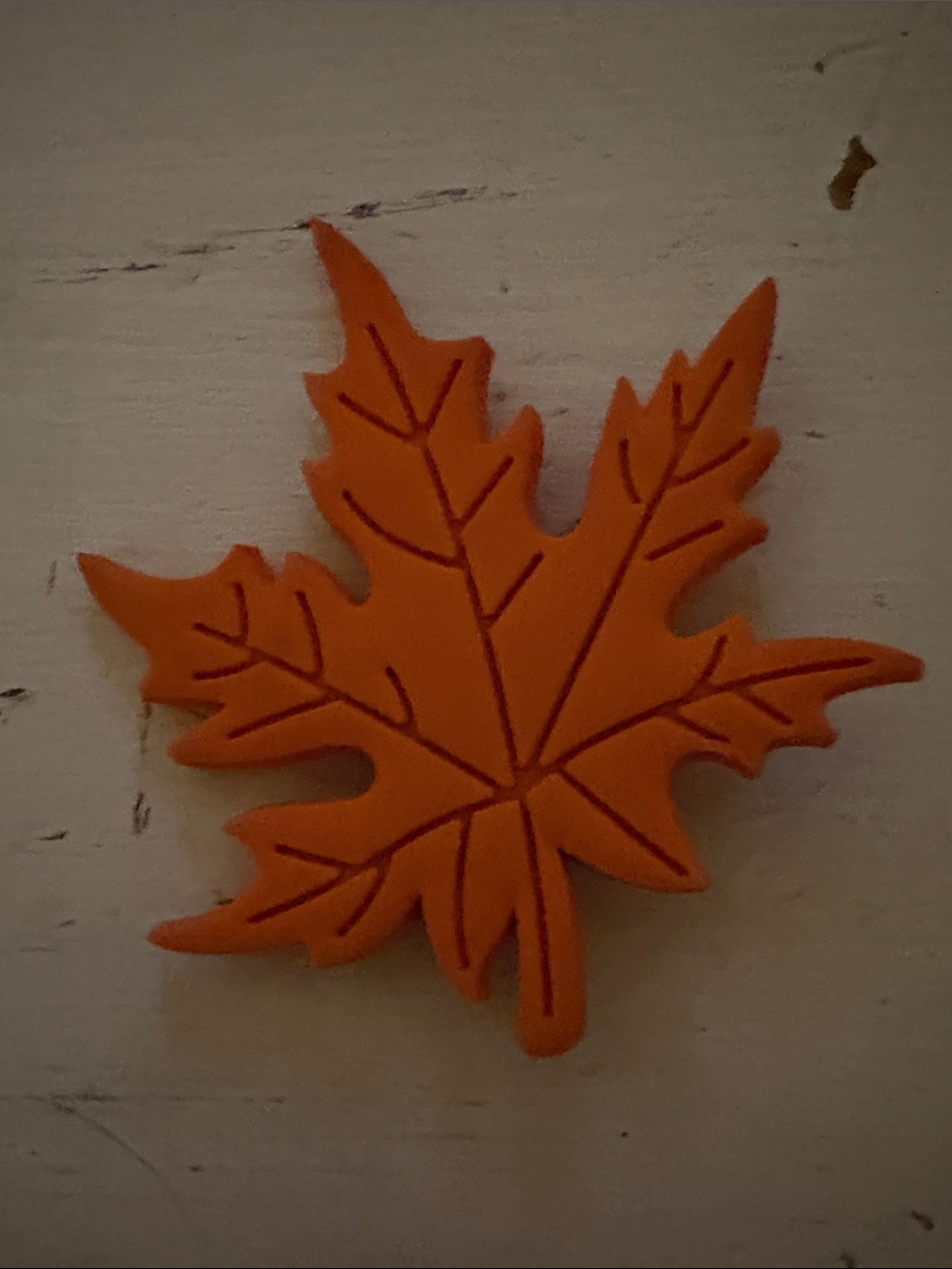 Orange Maple Leaf bogg bag charm